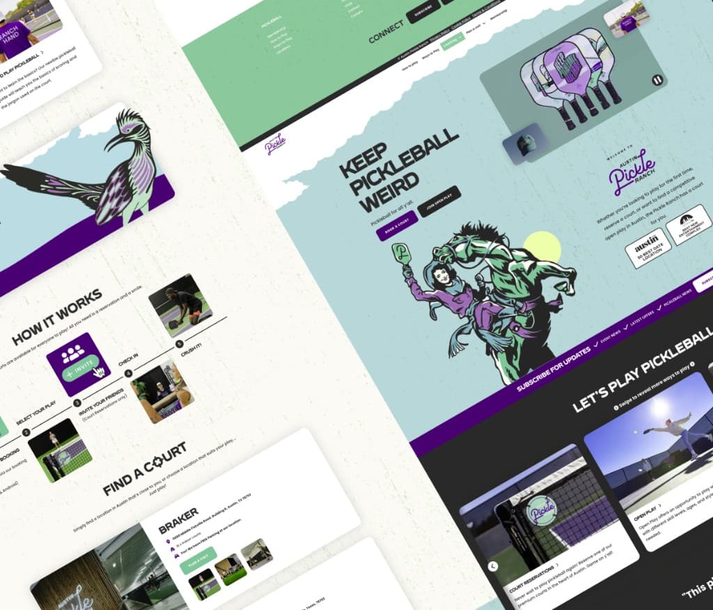 LimitBreak case study preview: AUSTIN PICKLE RANCH, Website & design